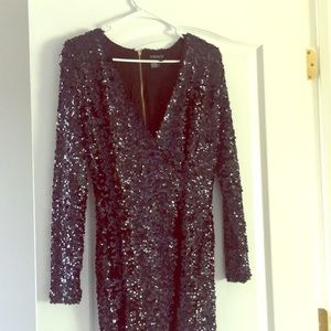 Black sequin party dress
